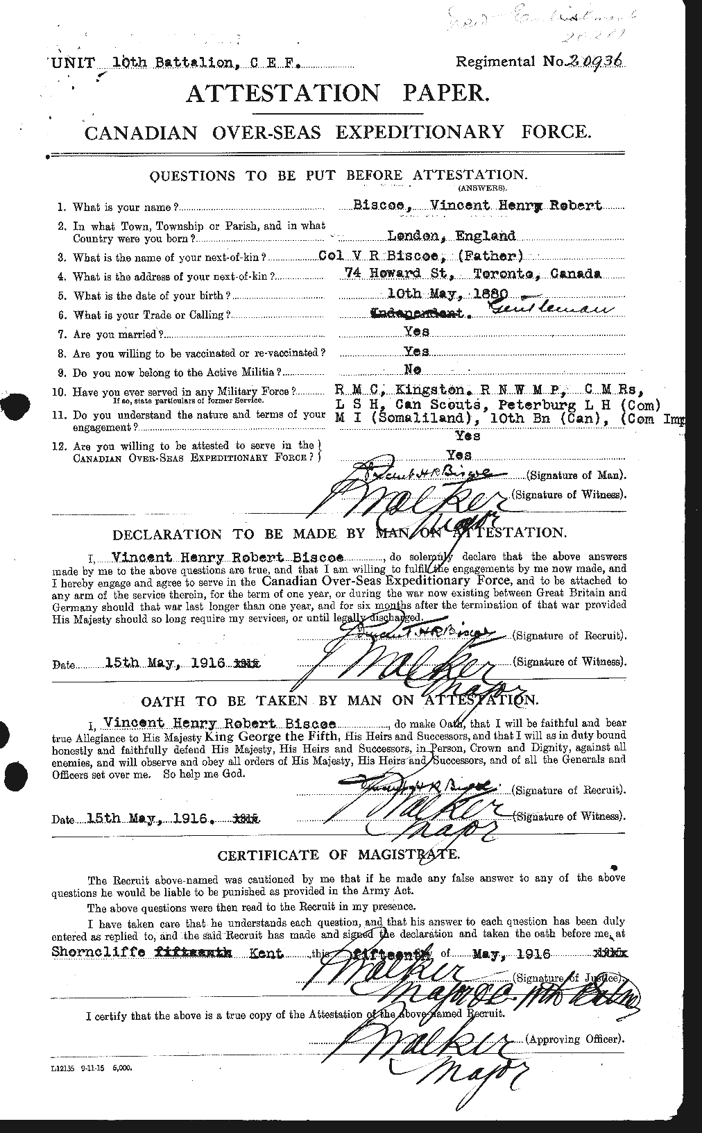 Personnel Records of the First World War - CEF 244133a