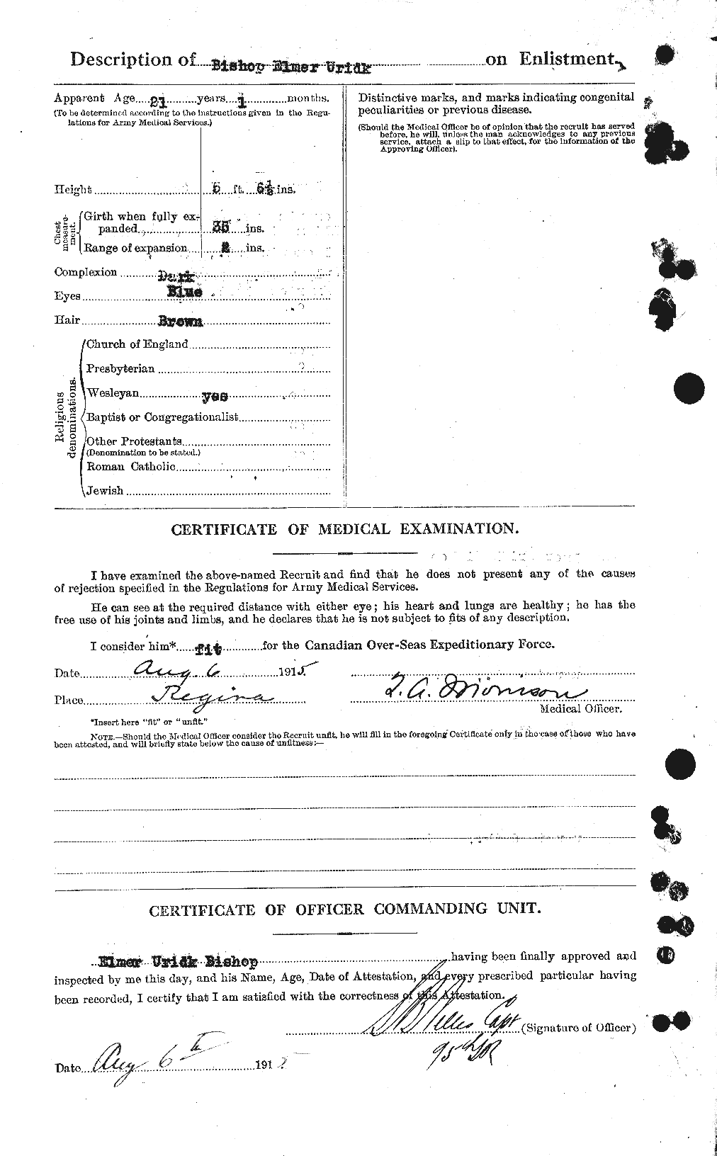 Personnel Records of the First World War - CEF 244233b