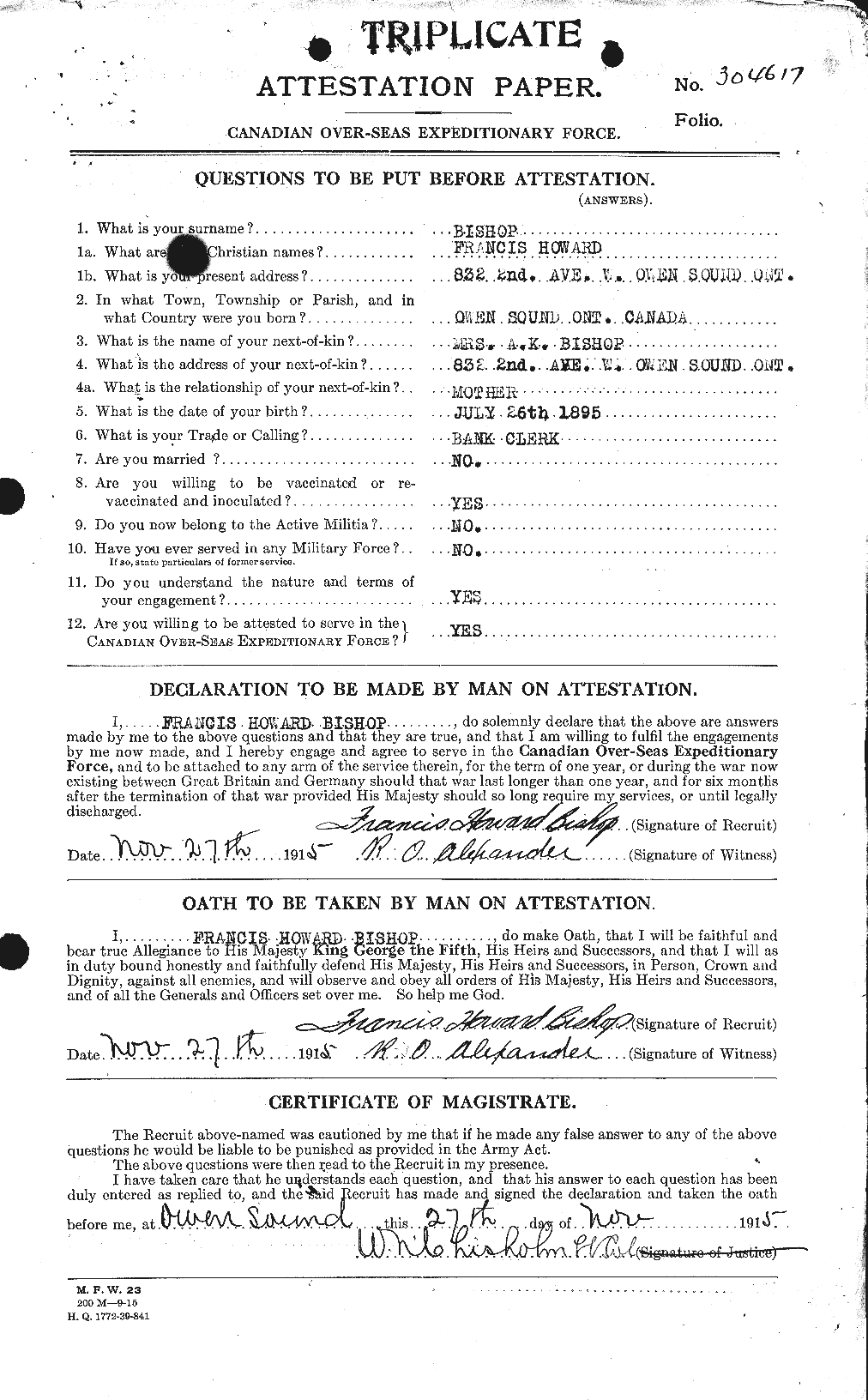 Personnel Records of the First World War - CEF 244248a