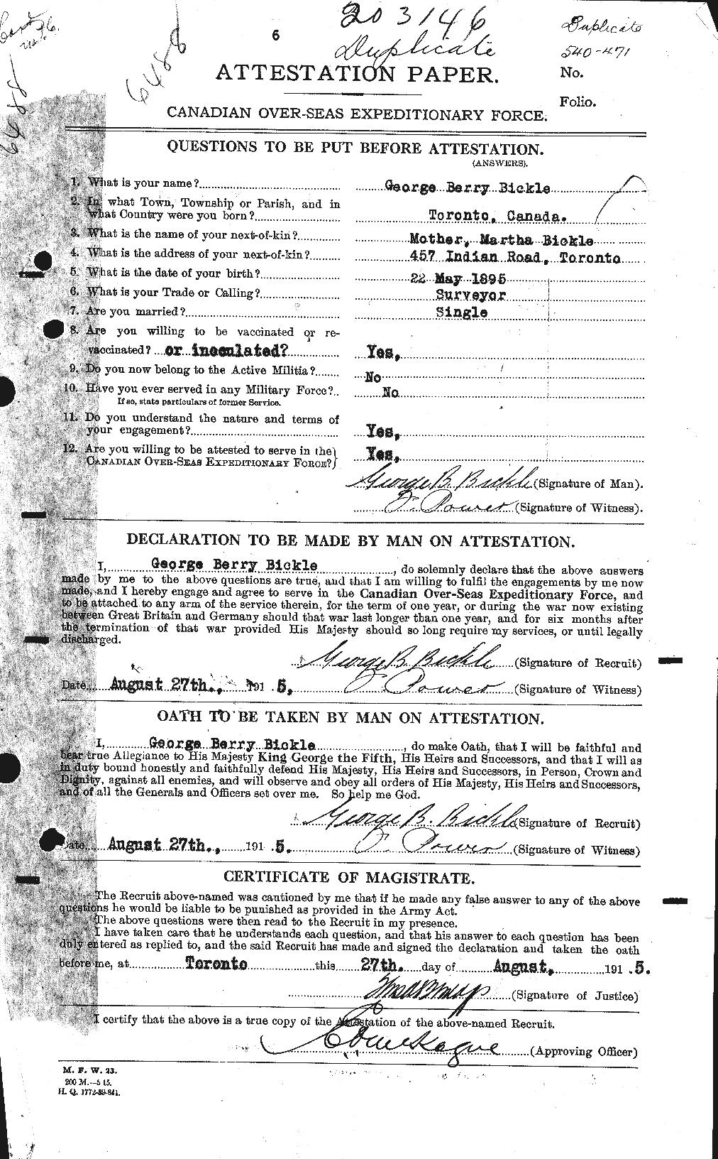 Personnel Records of the First World War - CEF 244897a