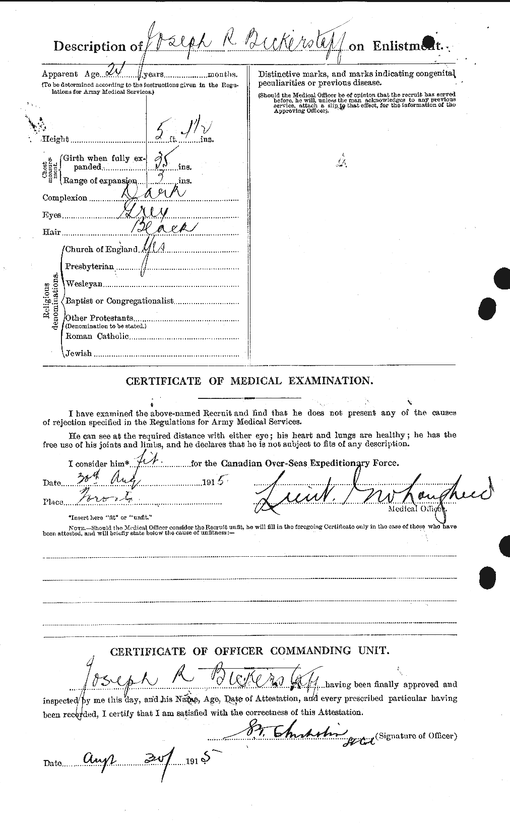 Personnel Records of the First World War - CEF 244949b
