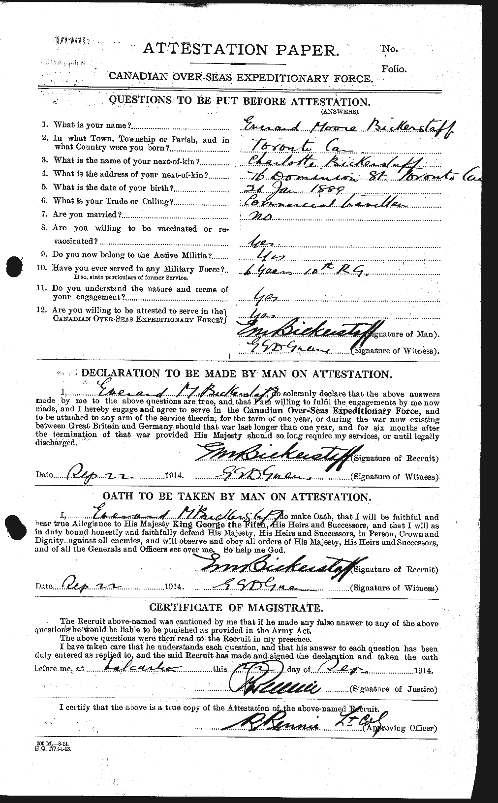 Personnel Records of the First World War - CEF 244956a