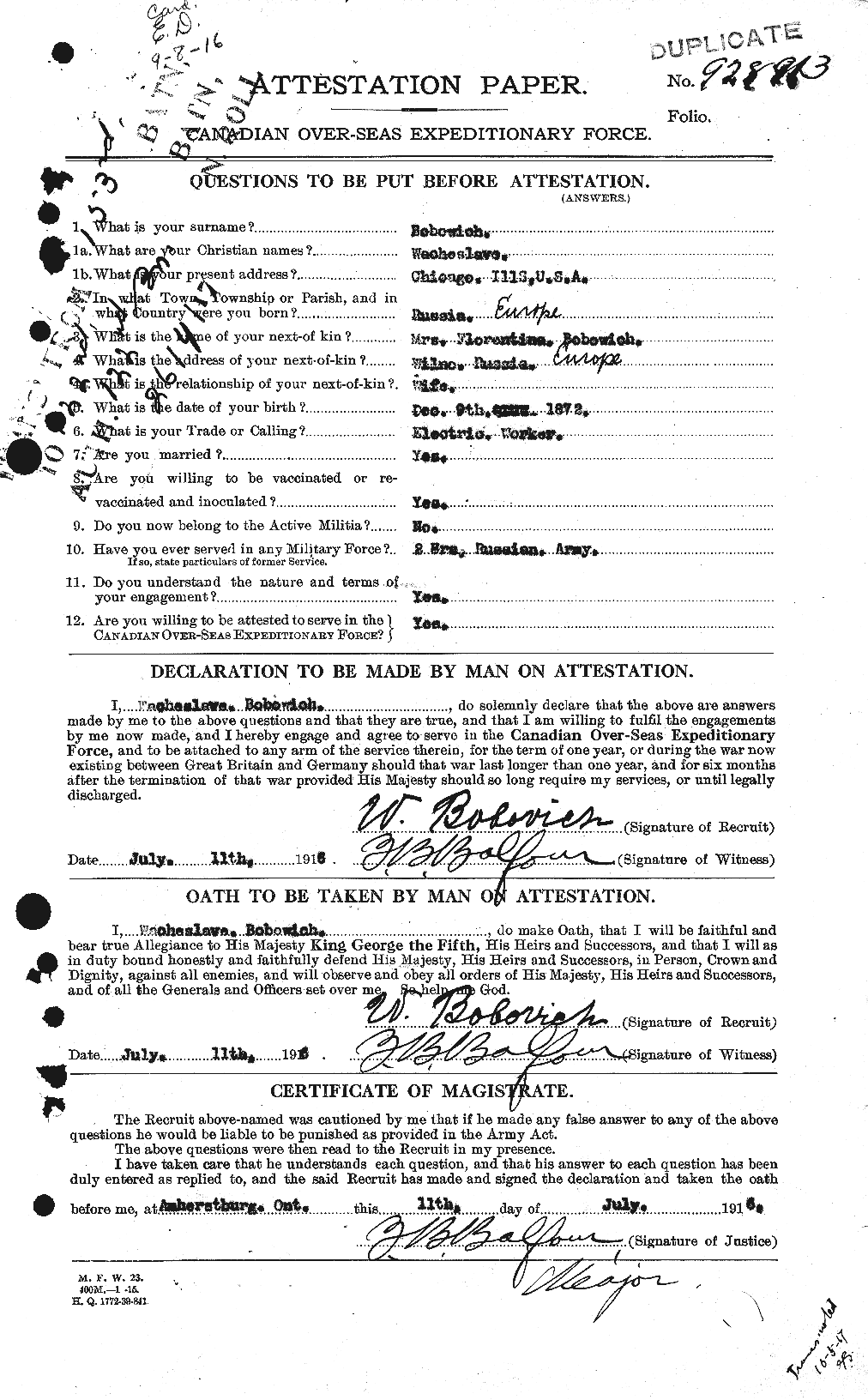 Personnel Records of the First World War - CEF 245326a