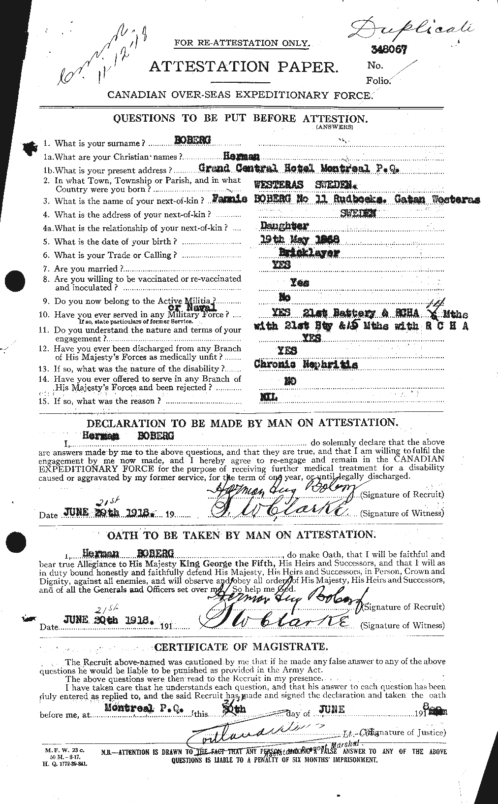 Personnel Records of the First World War - CEF 245347a