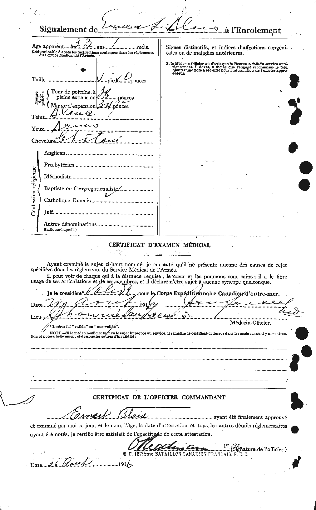 Personnel Records of the First World War - CEF 245411b