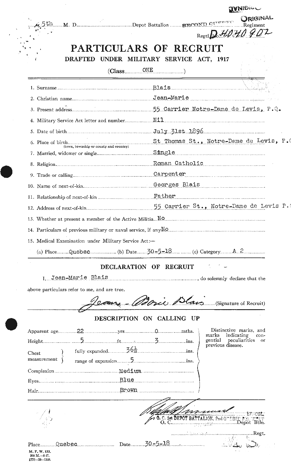 Personnel Records of the First World War - CEF 245451a