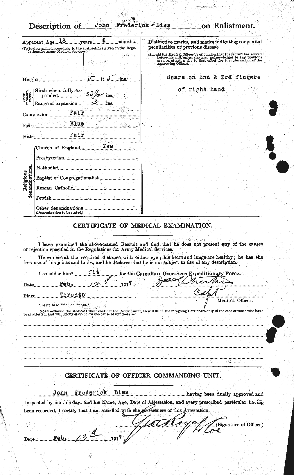 Personnel Records of the First World War - CEF 245682b