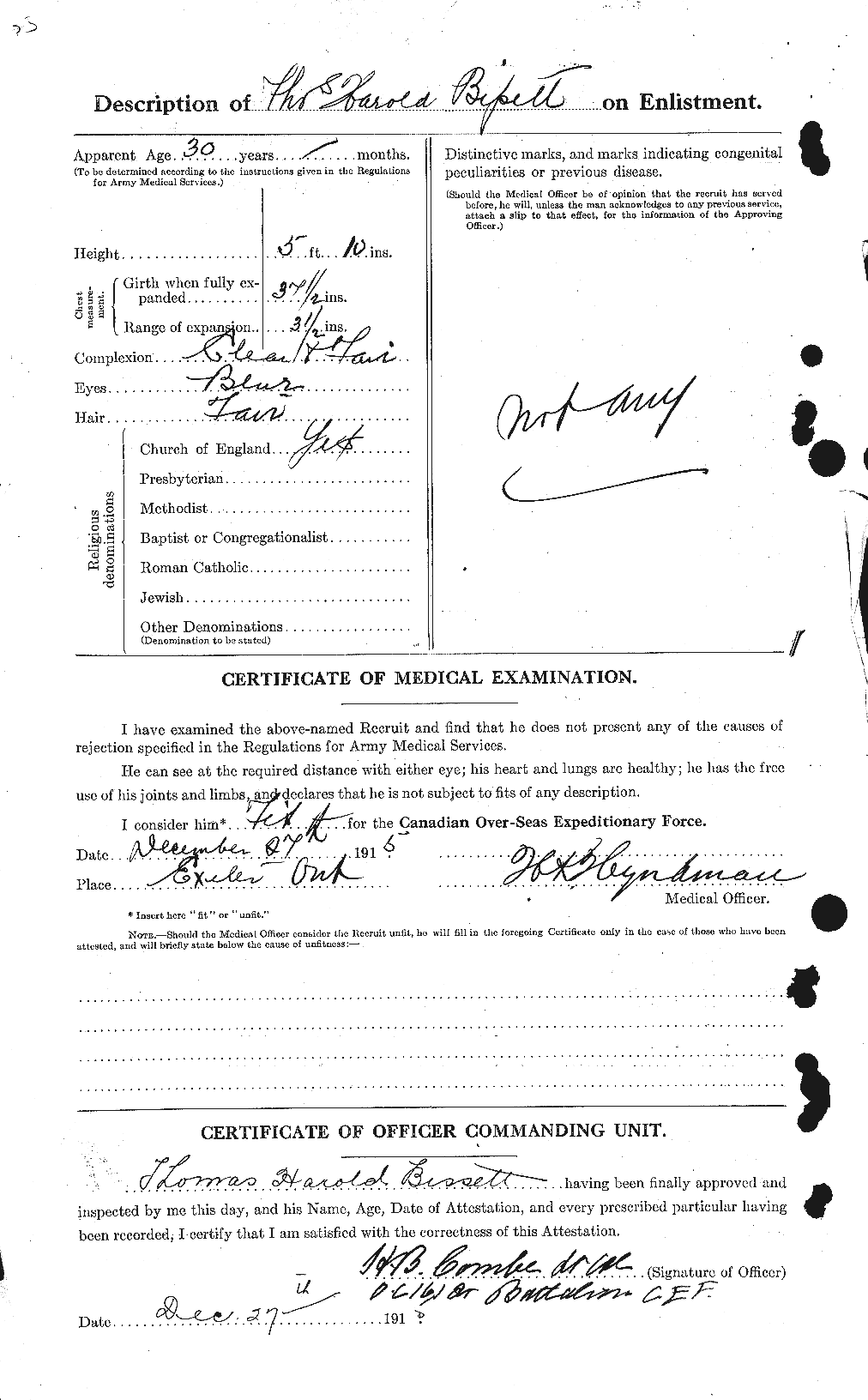 Personnel Records of the First World War - CEF 246103b