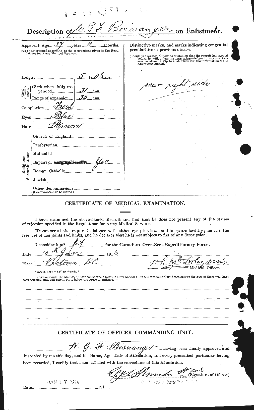 Personnel Records of the First World War - CEF 246240b