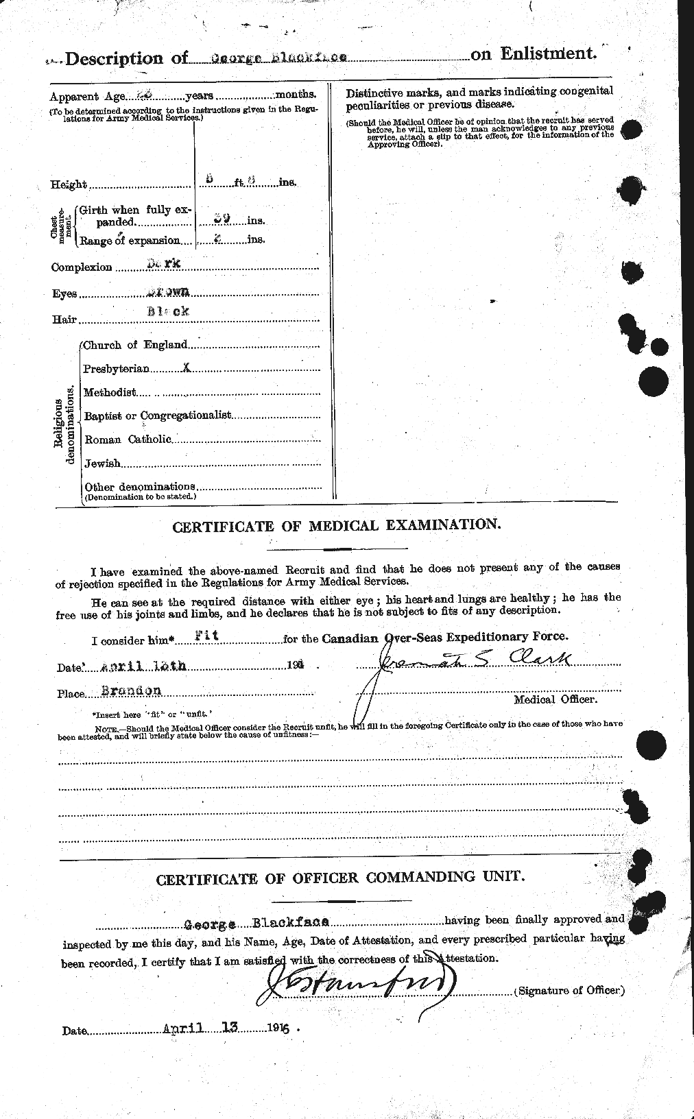 Personnel Records of the First World War - CEF 246460b
