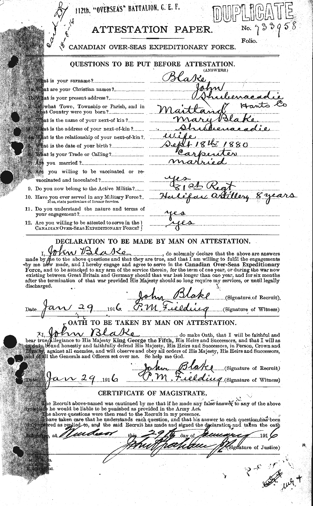 Personnel Records of the First World War - CEF 246548a