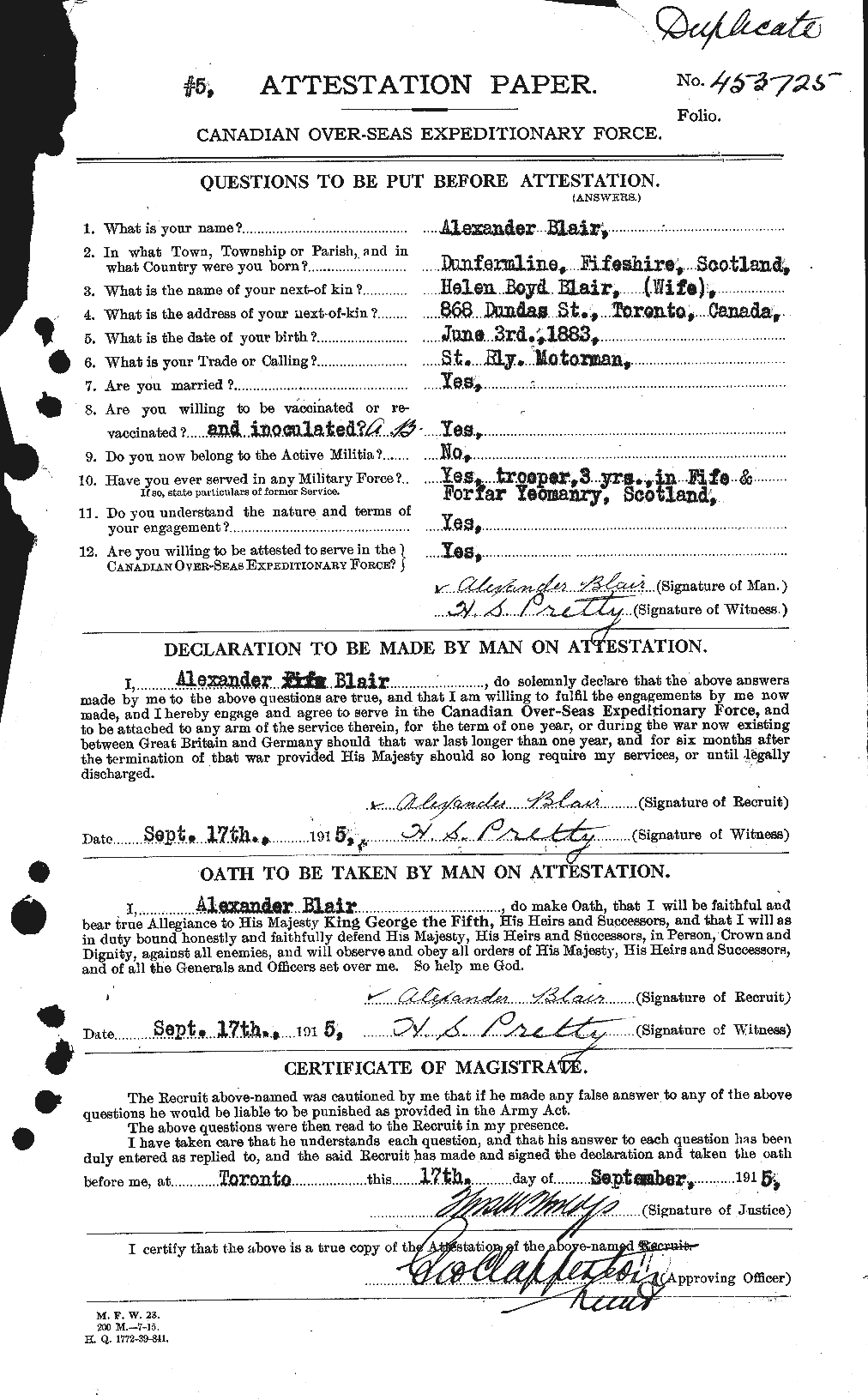 Personnel Records of the First World War - CEF 247006a