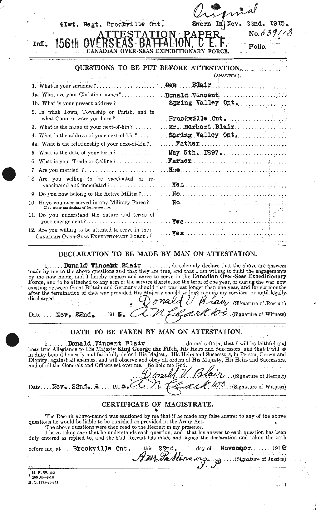 Personnel Records of the First World War - CEF 247051a