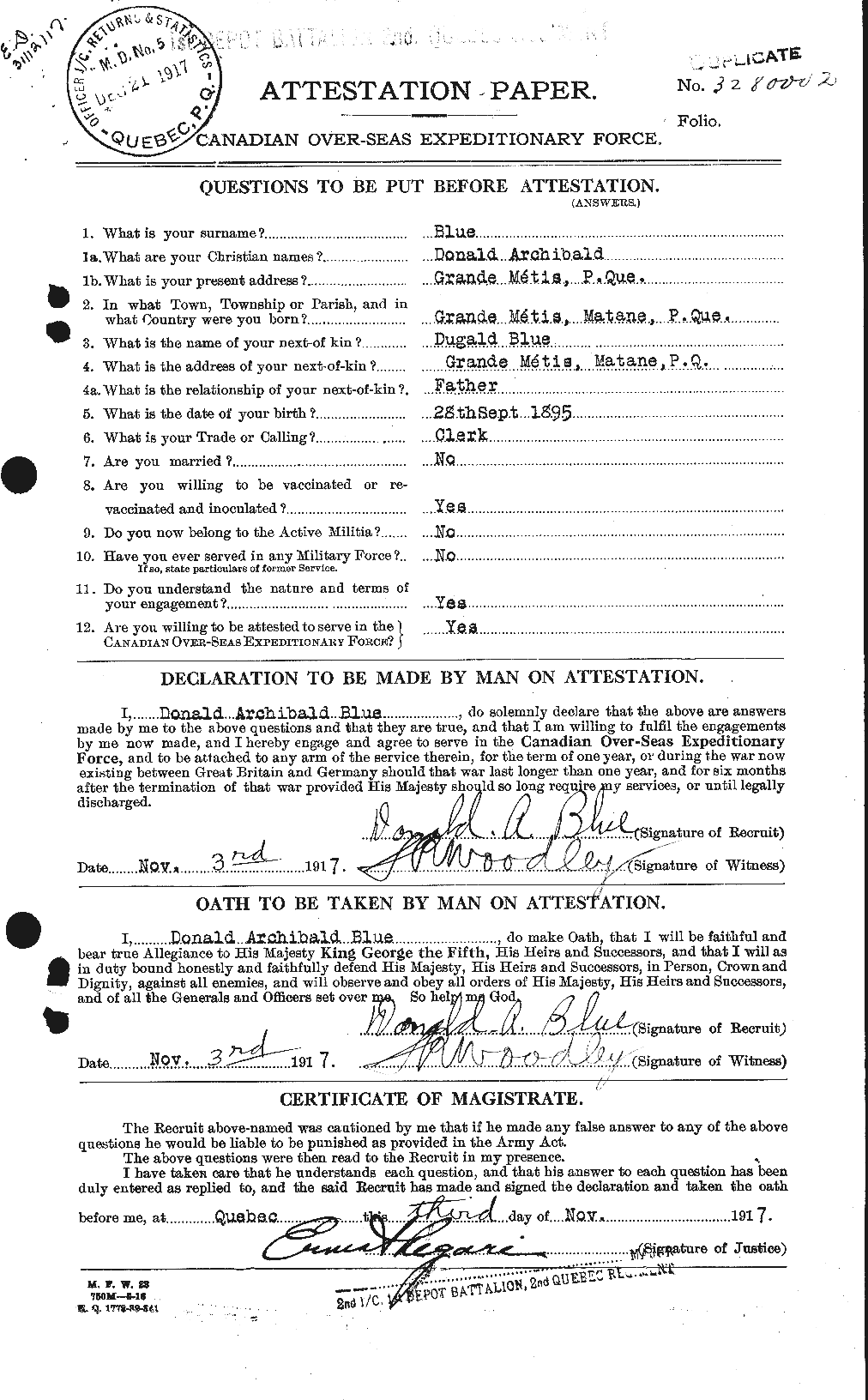 Personnel Records of the First World War - CEF 247123a