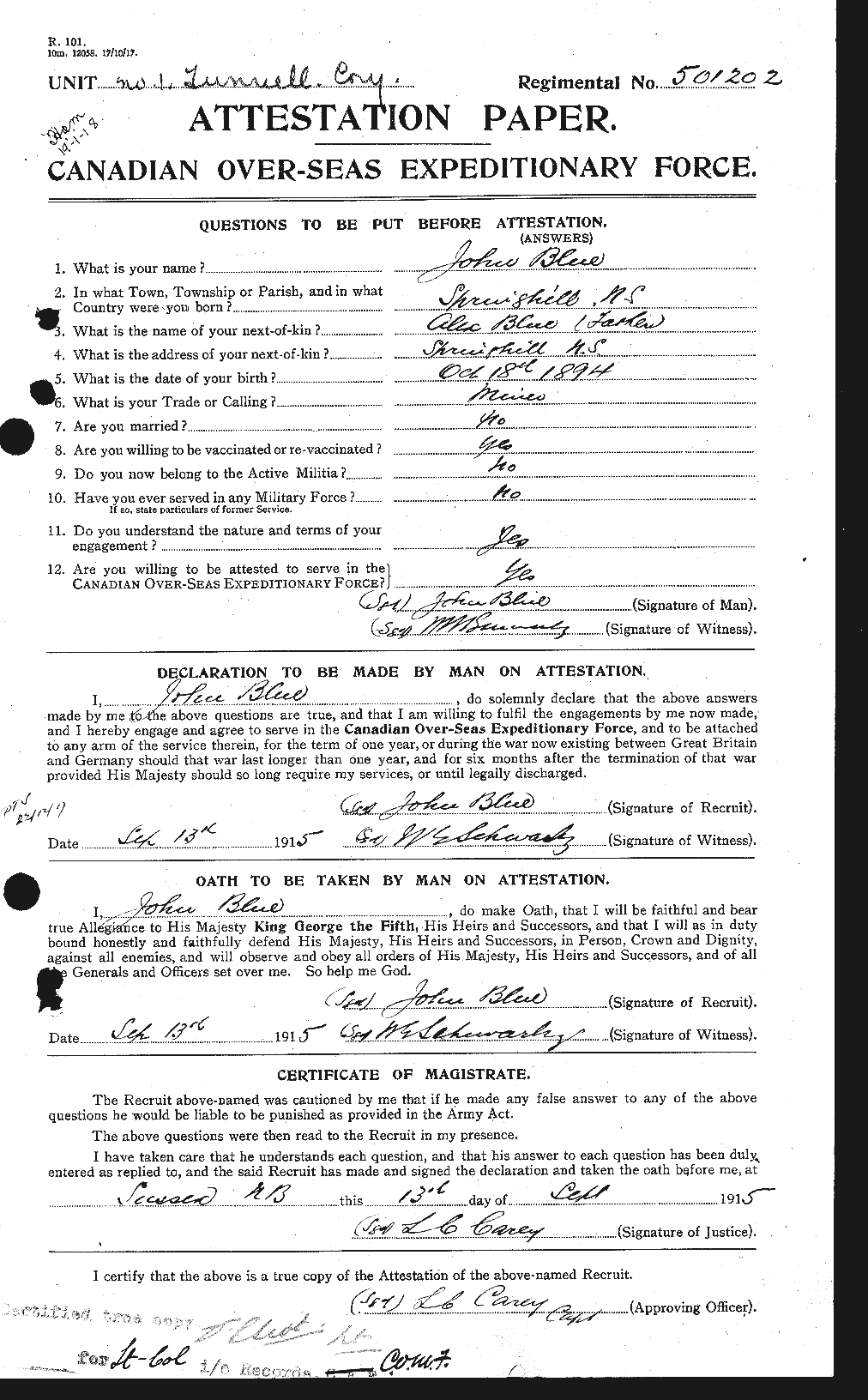 Personnel Records of the First World War - CEF 247142a