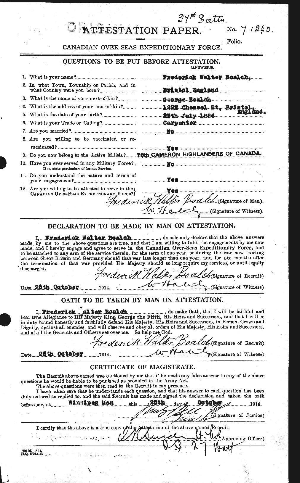 Personnel Records of the First World War - CEF 247293a
