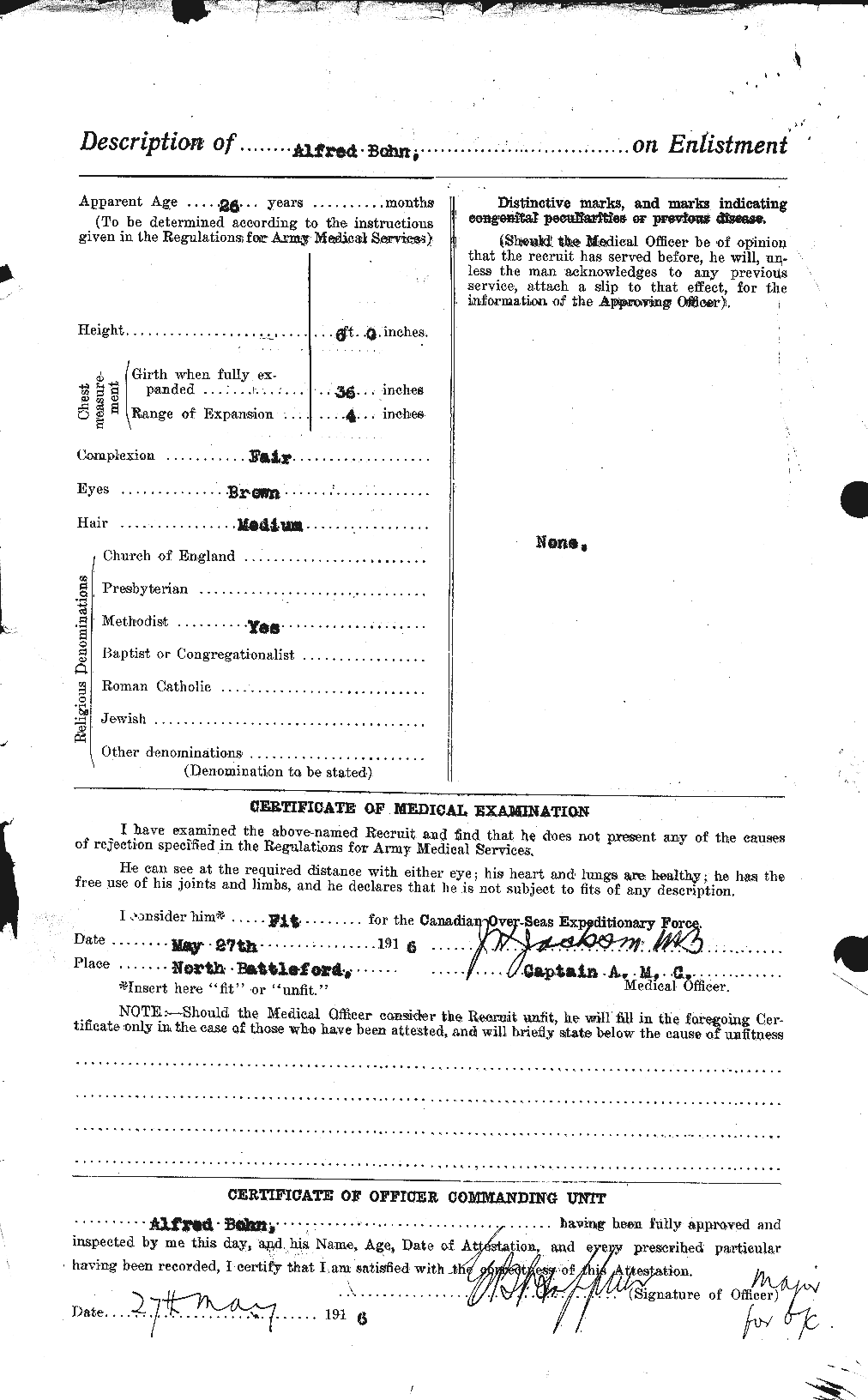 Dossiers du Personnel de la Première Guerre mondiale - CEC 247501b