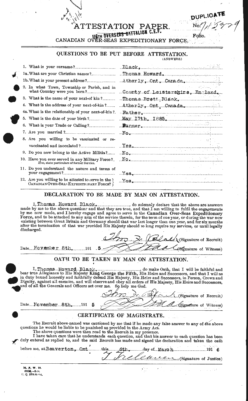 Personnel Records of the First World War - CEF 247634a