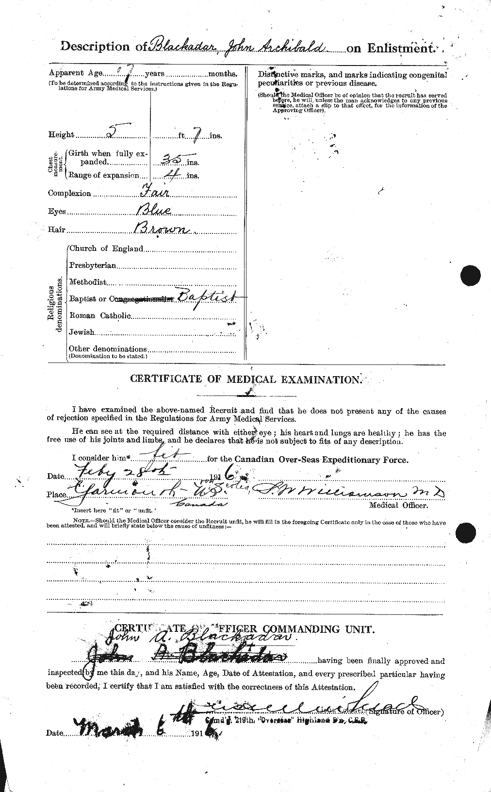 Personnel Records of the First World War - CEF 247722b