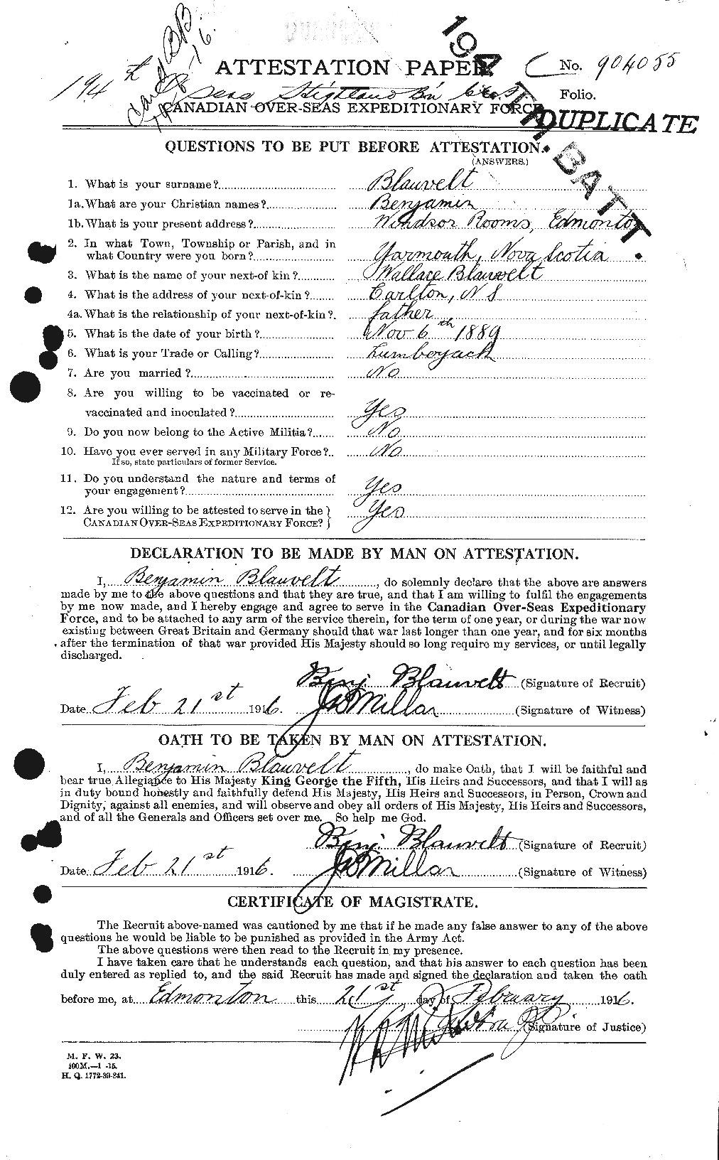 Personnel Records of the First World War - CEF 247829a