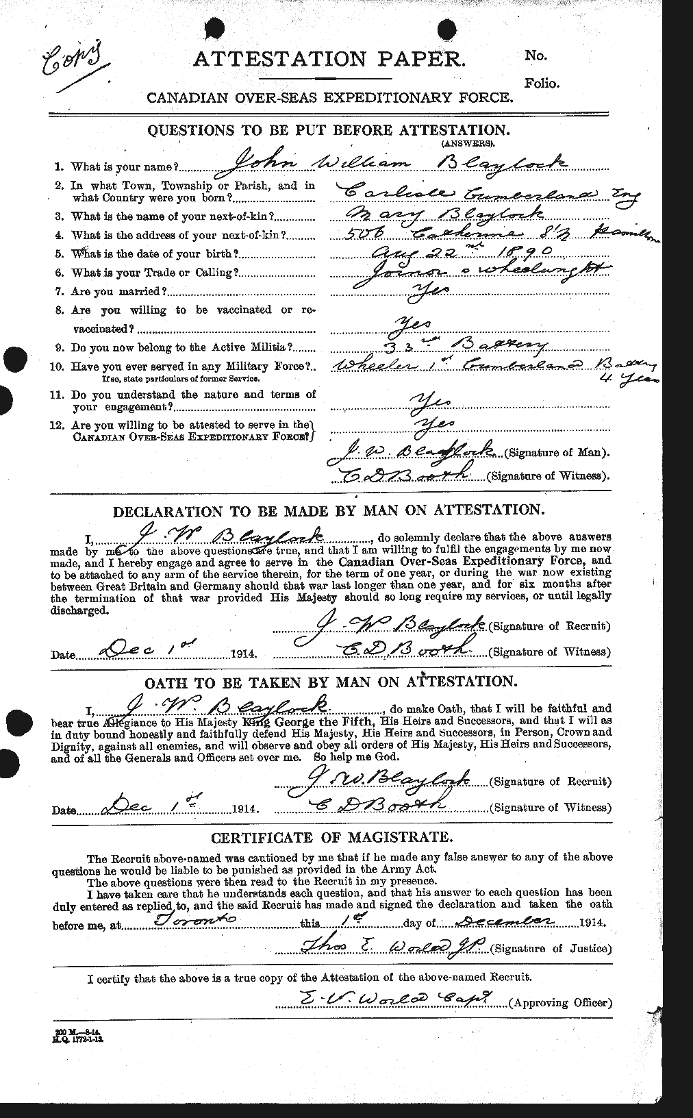 Personnel Records of the First World War - CEF 247855a