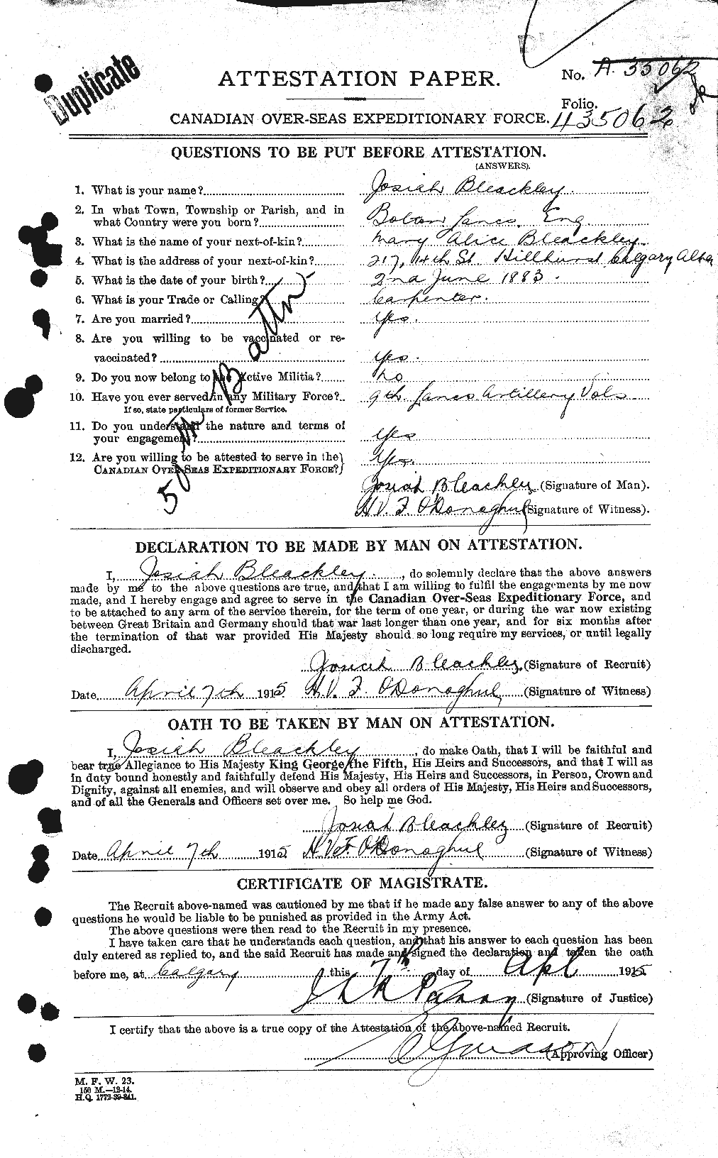Personnel Records of the First World War - CEF 247881a