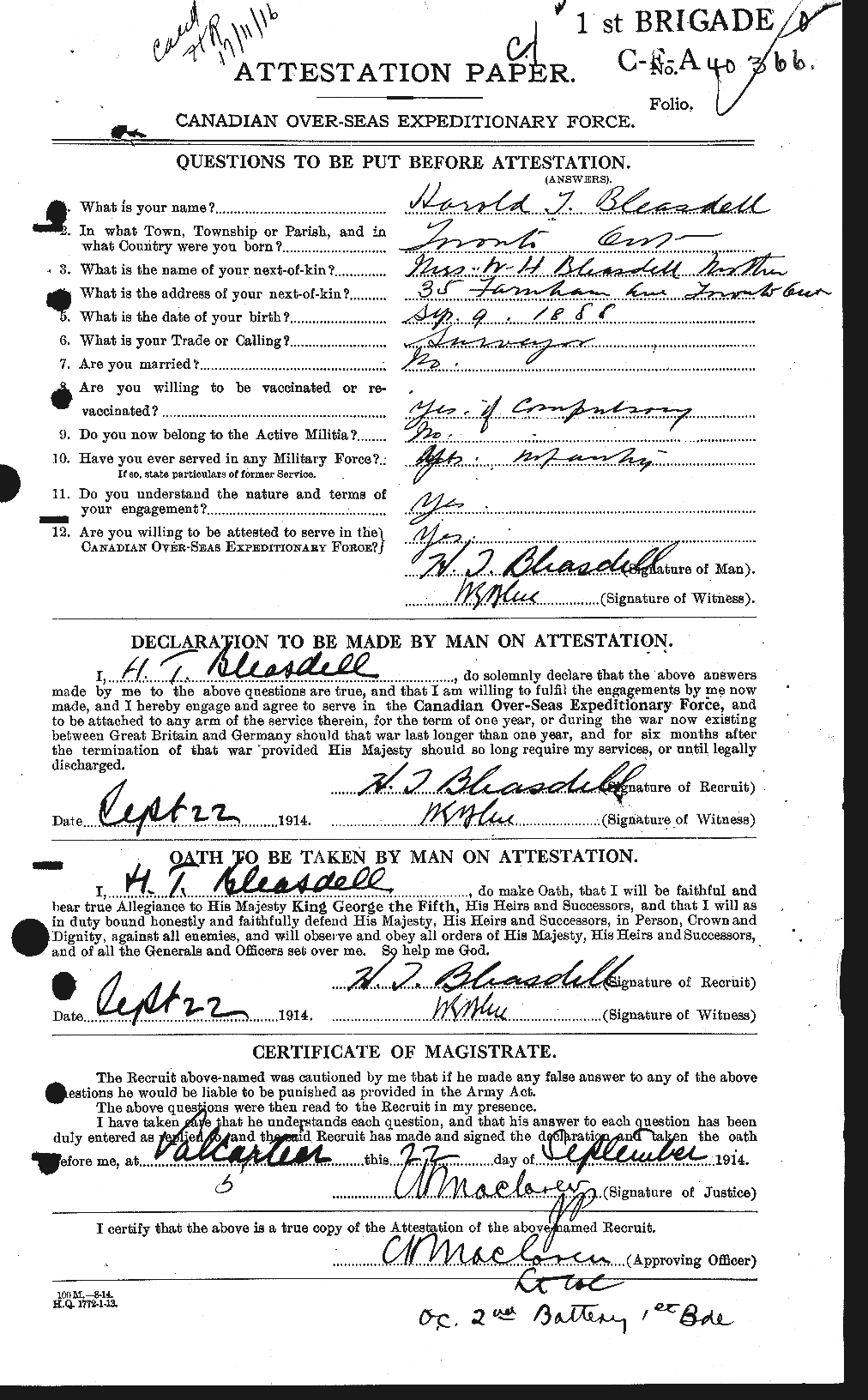 Personnel Records of the First World War - CEF 247919a