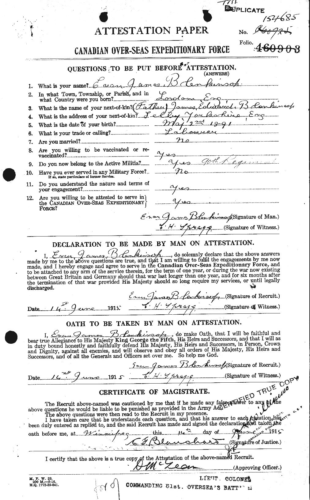 Personnel Records of the First World War - CEF 247990a