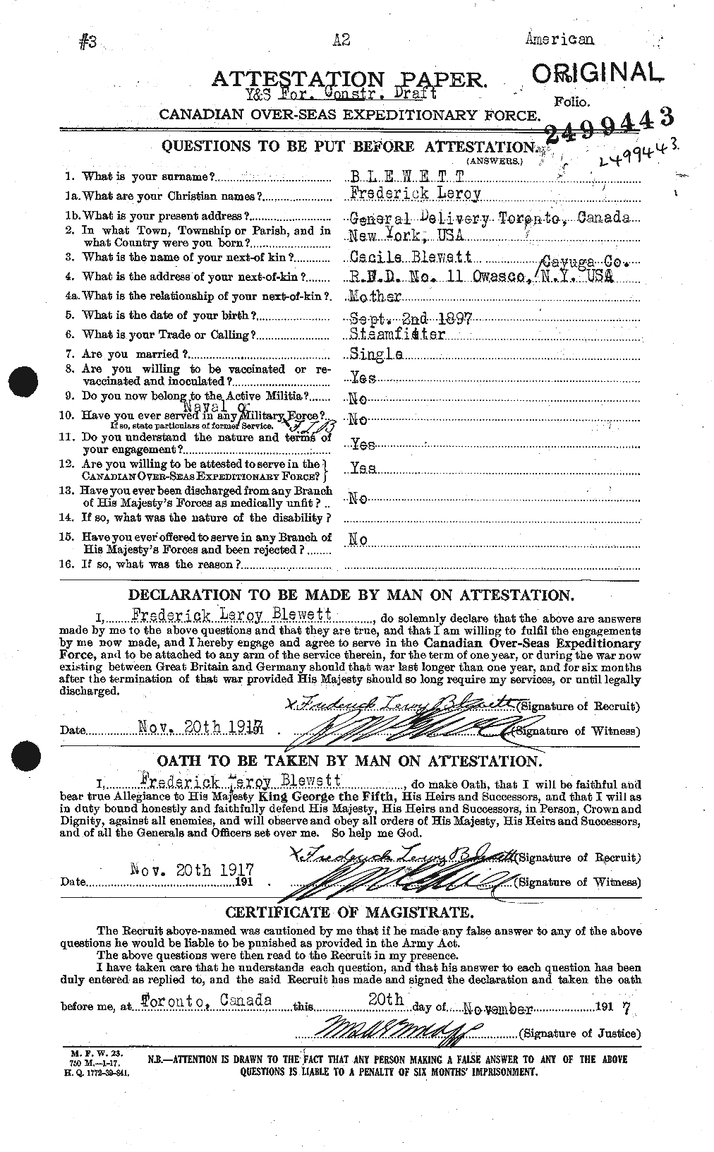 Personnel Records of the First World War - CEF 248031a