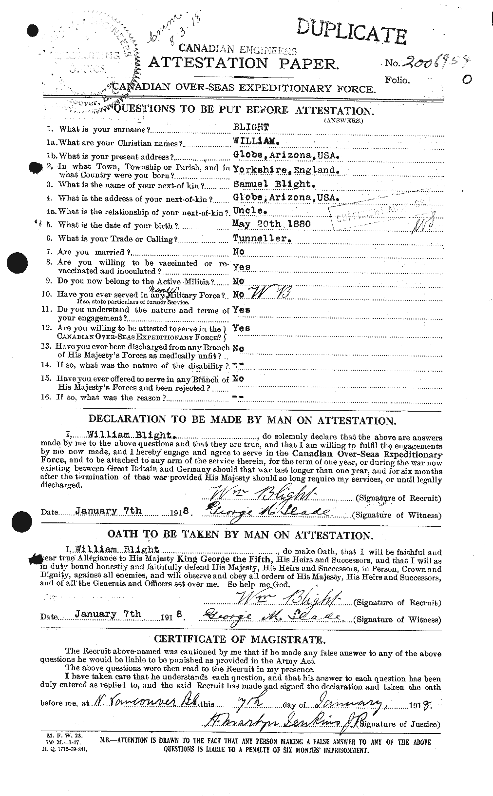Personnel Records of the First World War - CEF 248097a