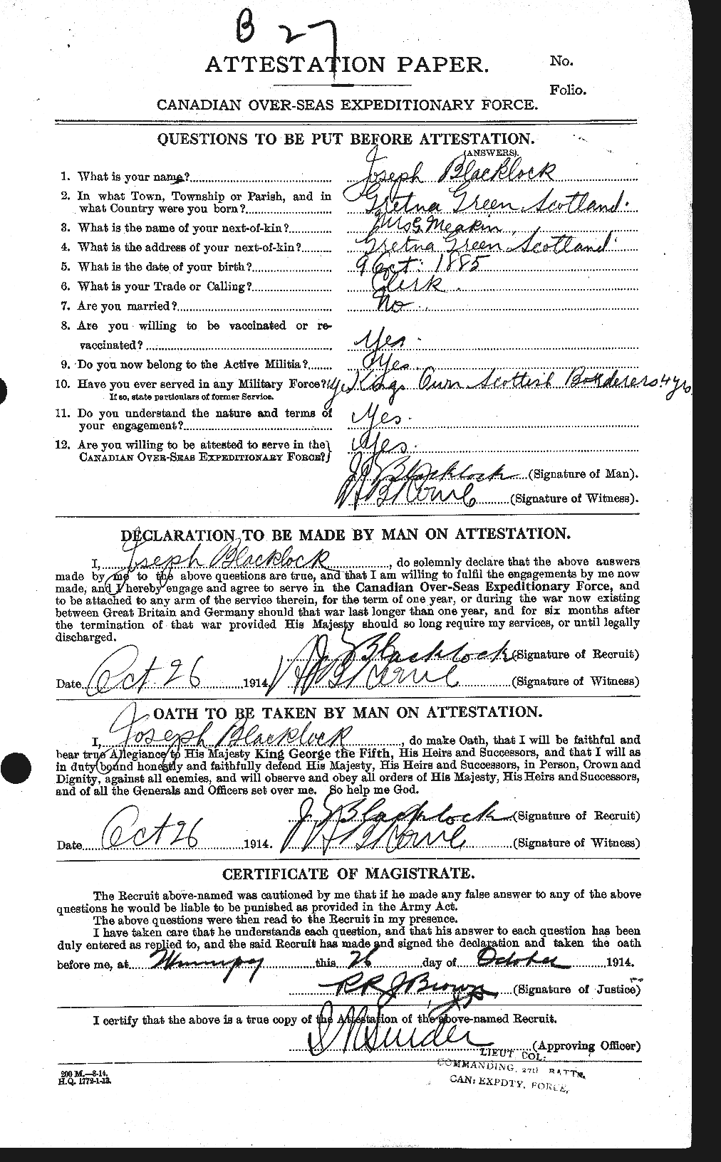 Personnel Records of the First World War - CEF 248279a