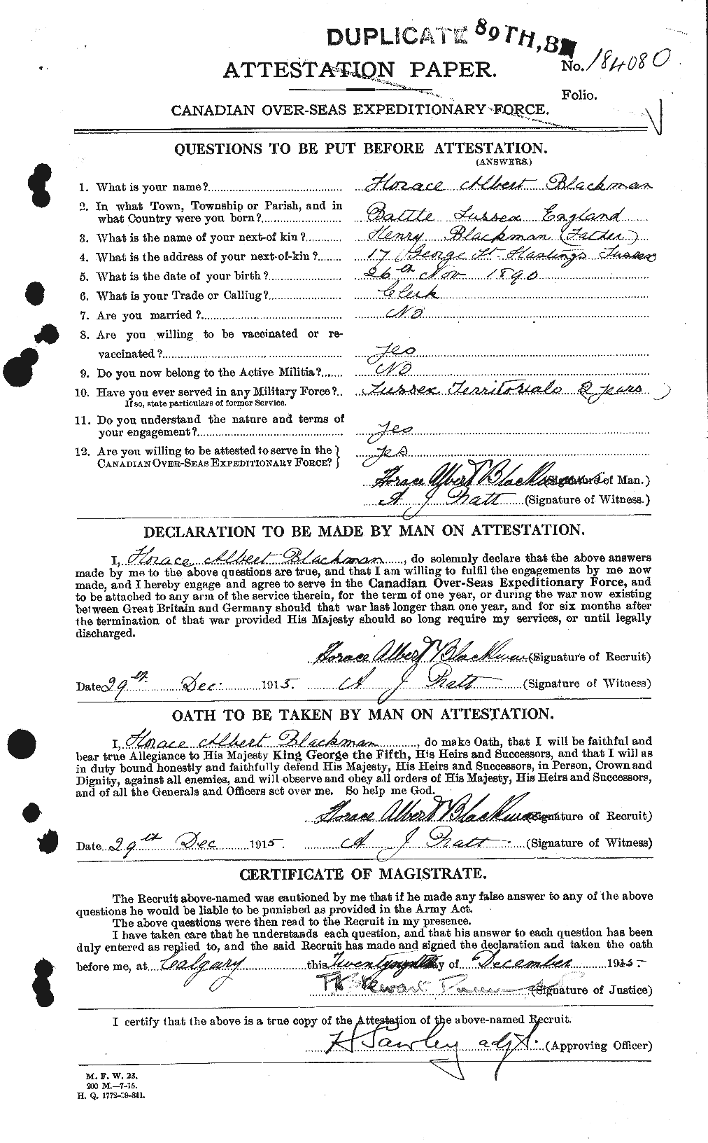 Personnel Records of the First World War - CEF 248319a
