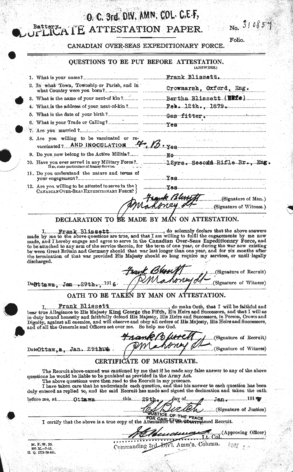 Personnel Records of the First World War - CEF 248383a