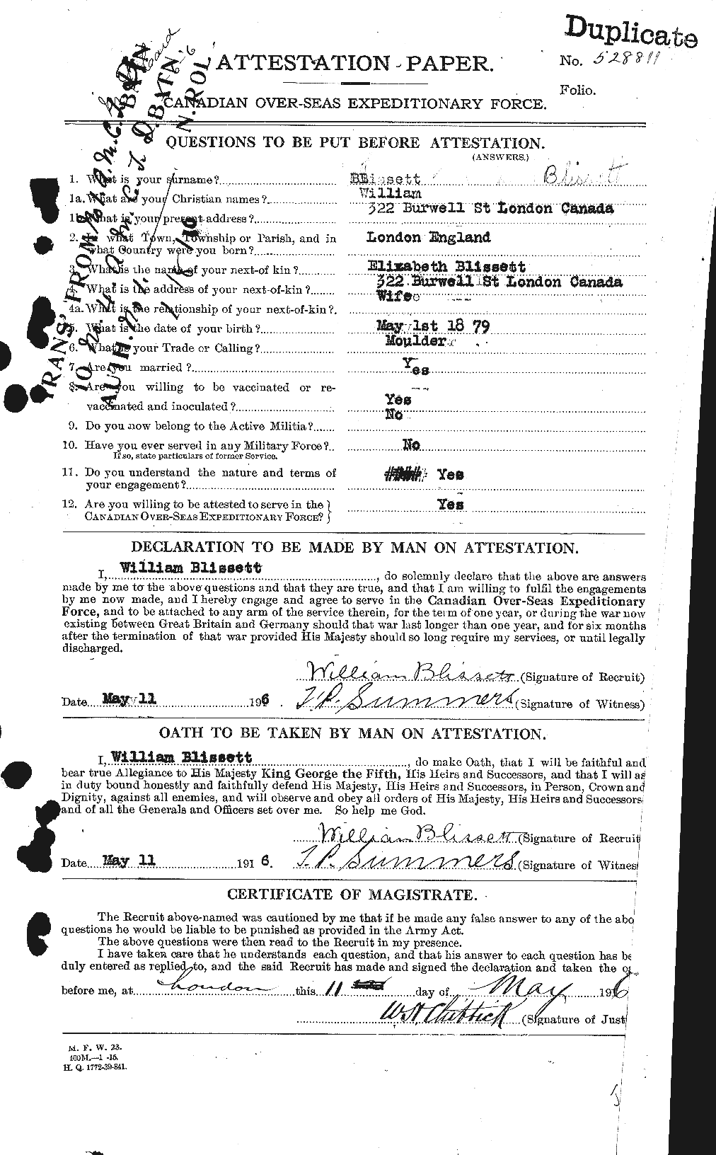 Personnel Records of the First World War - CEF 248385a