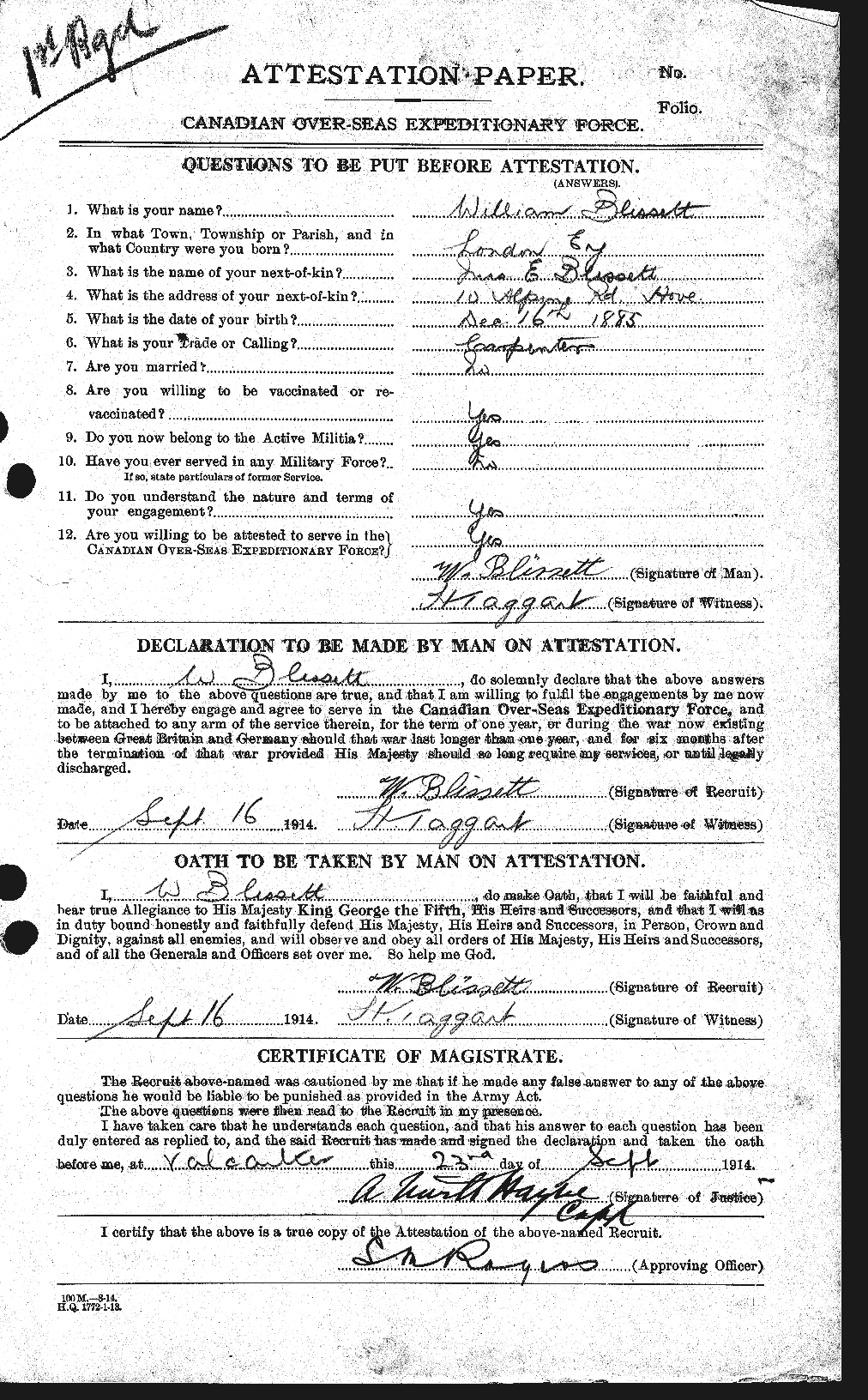 Personnel Records of the First World War - CEF 248386a