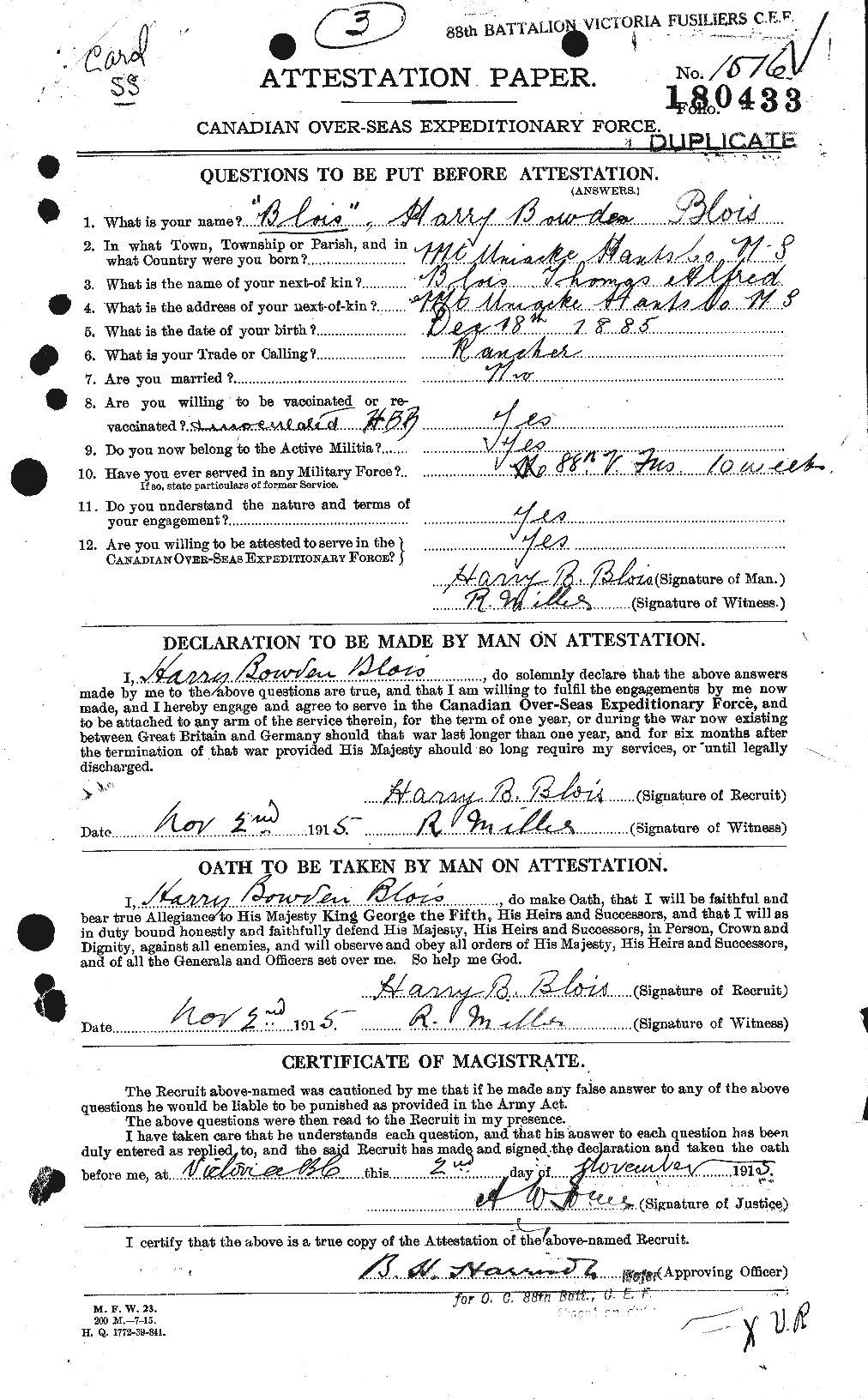 Personnel Records of the First World War - CEF 248450a