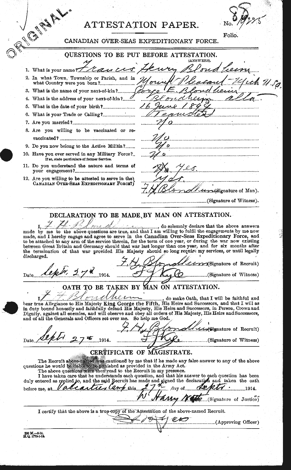 Personnel Records of the First World War - CEF 248504a