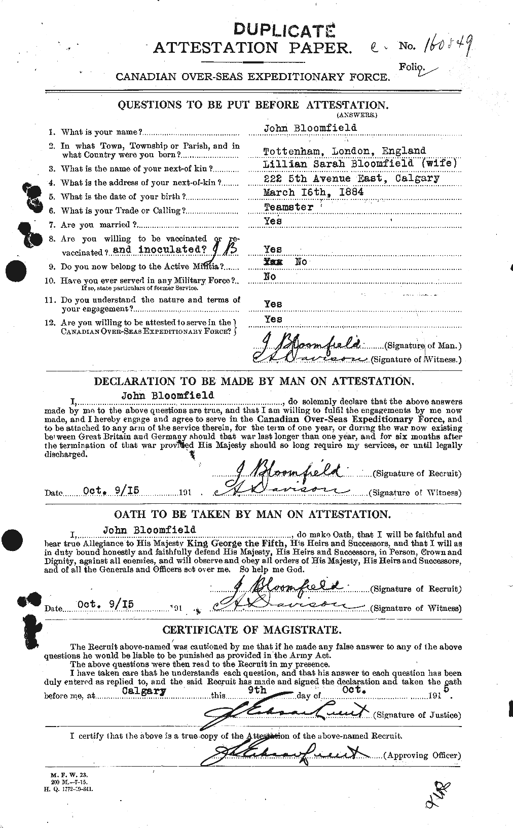 Personnel Records of the First World War - CEF 248624a