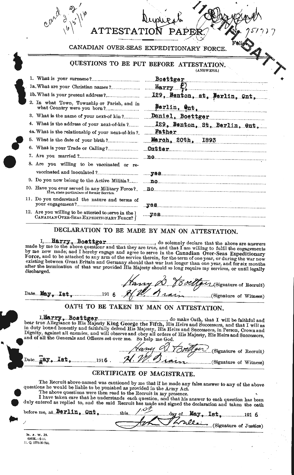 Personnel Records of the First World War - CEF 249137a