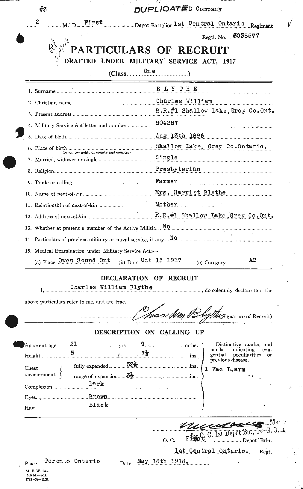 Personnel Records of the First World War - CEF 249149a
