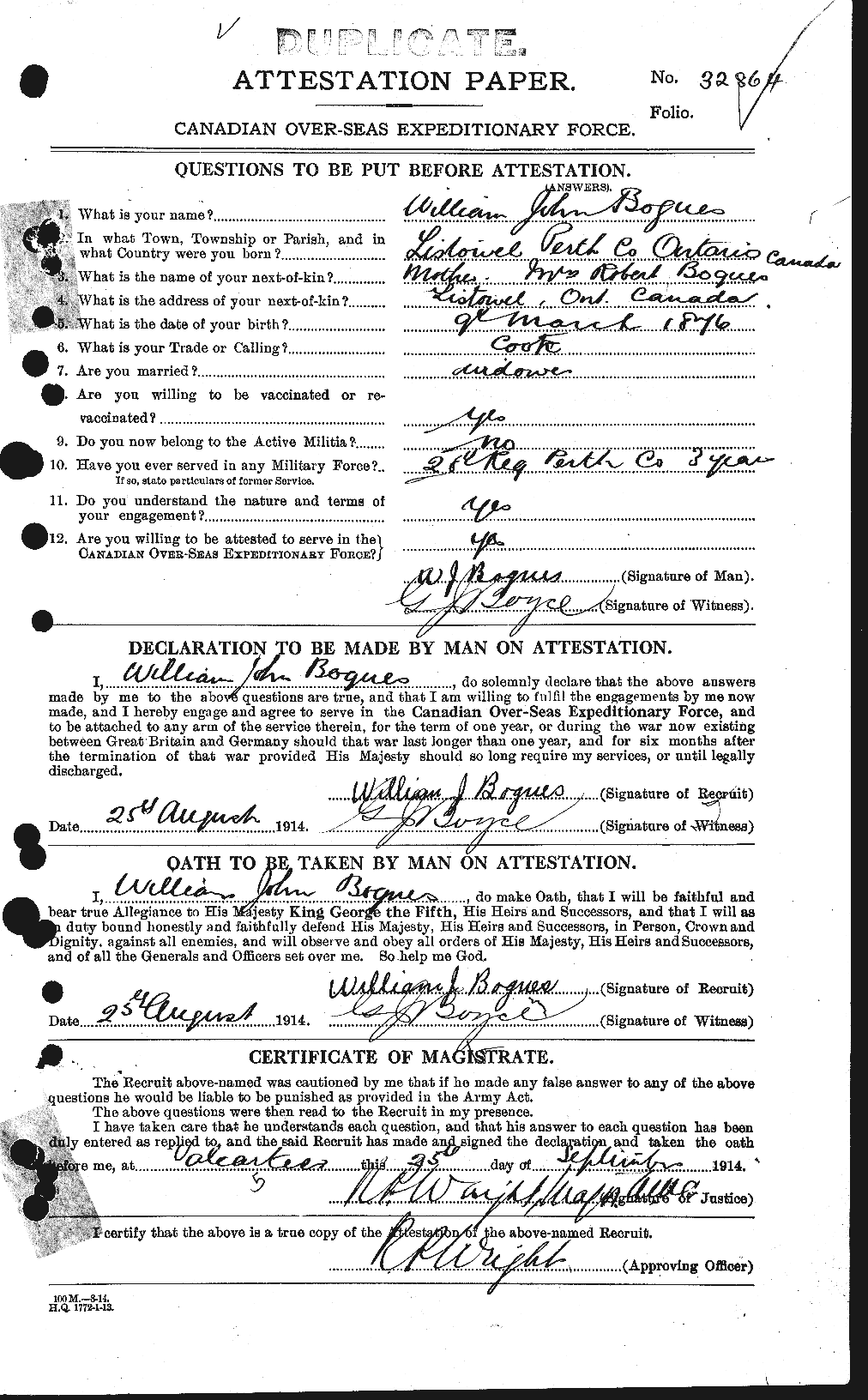 Personnel Records of the First World War - CEF 249281a