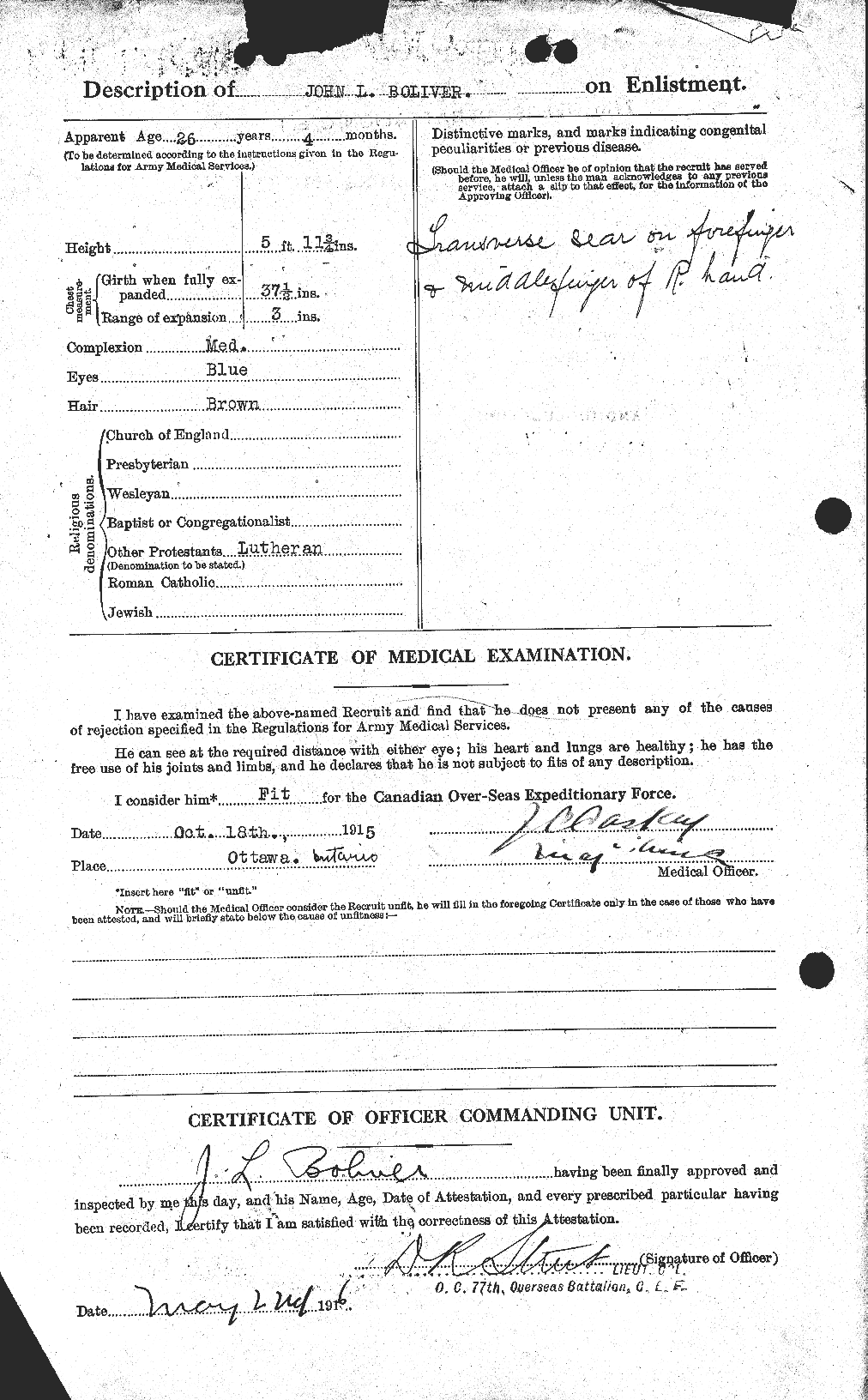 Personnel Records of the First World War - CEF 249889b