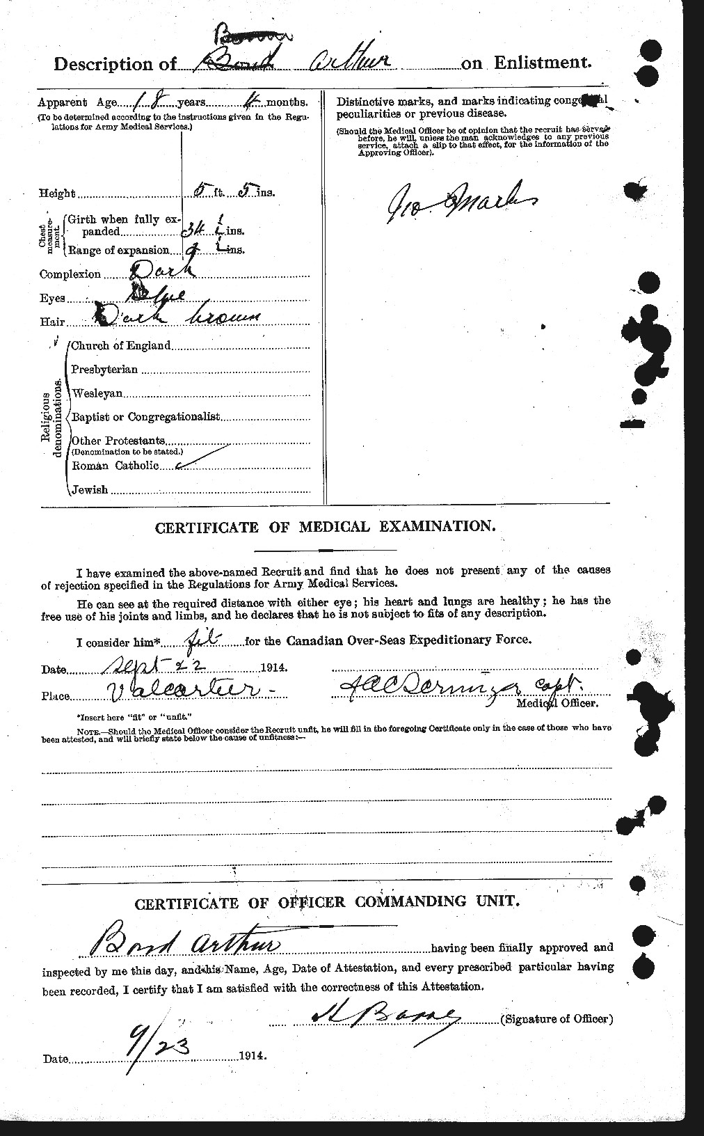 Personnel Records of the First World War - CEF 250253b