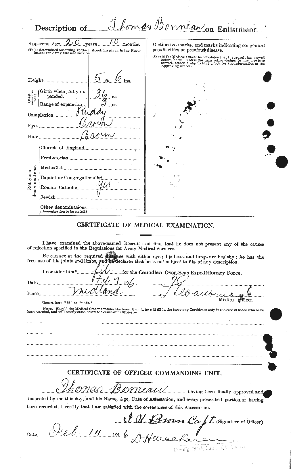 Personnel Records of the First World War - CEF 250723b