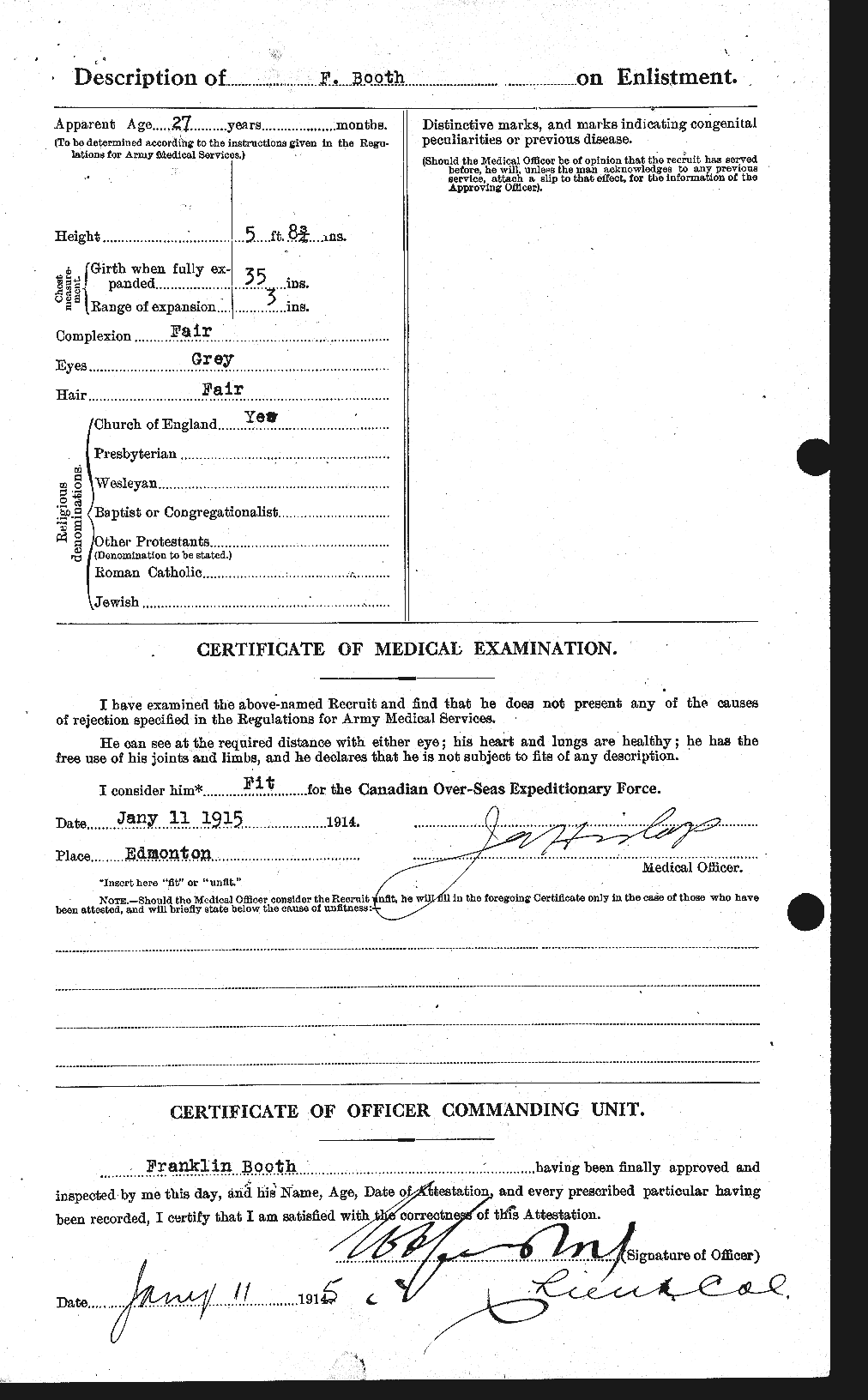 Personnel Records of the First World War - CEF 250842b