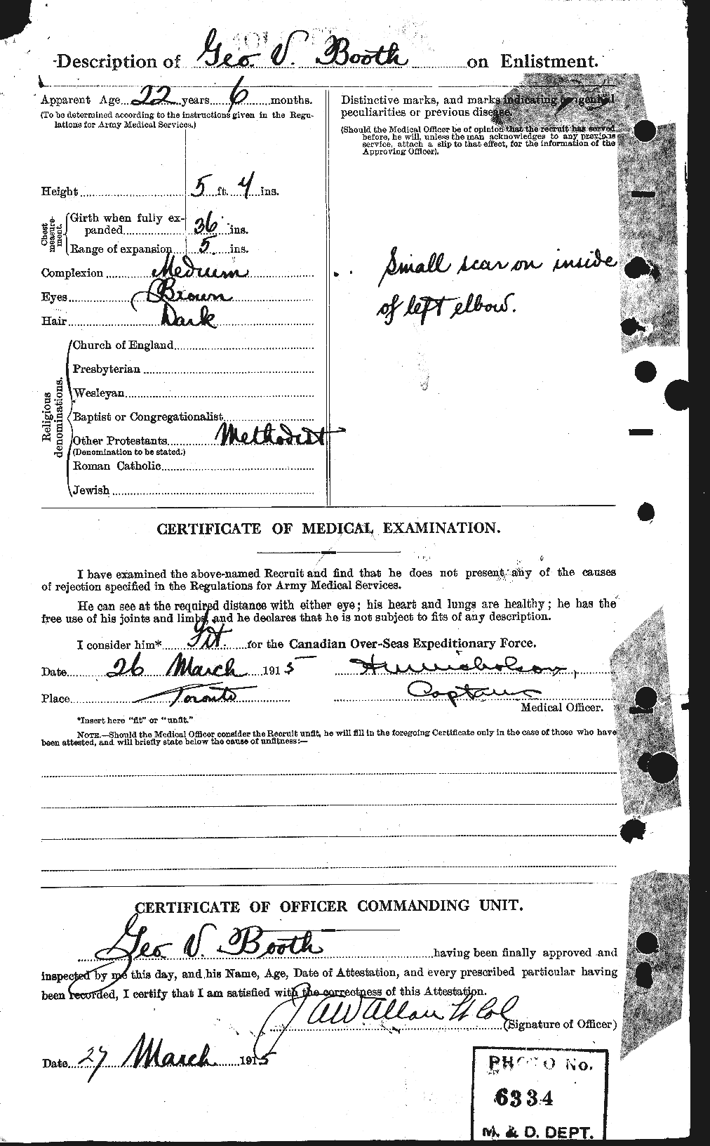 Personnel Records of the First World War - CEF 250866b