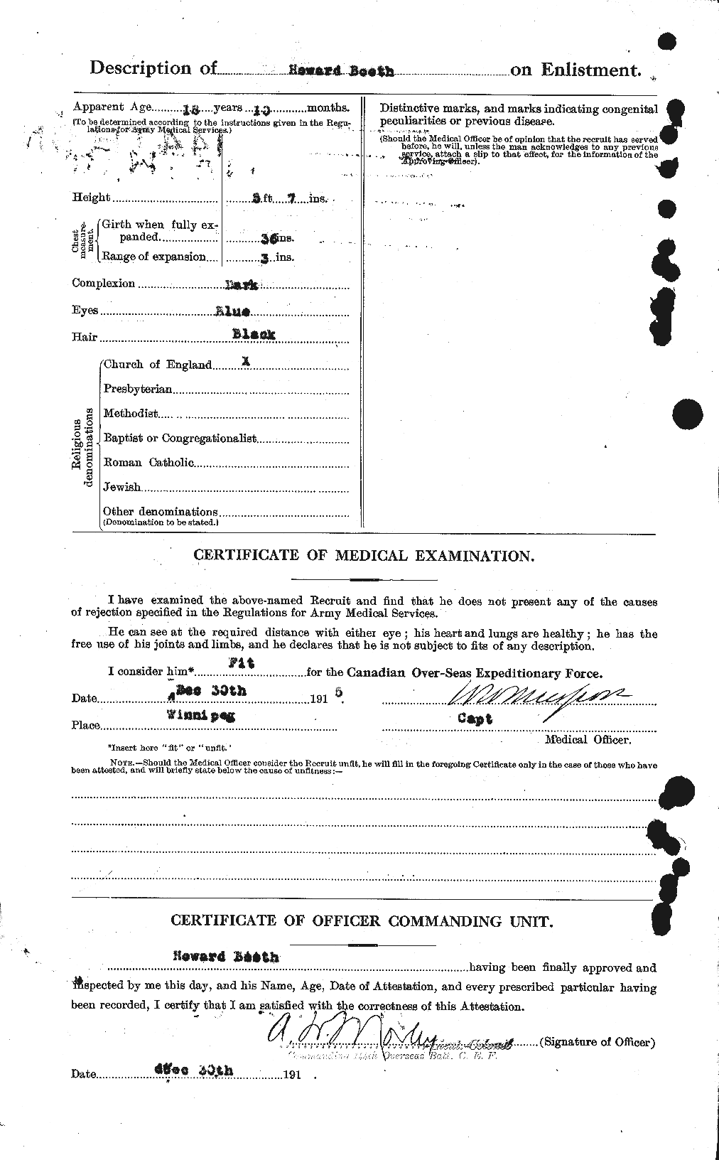 Personnel Records of the First World War - CEF 250894b