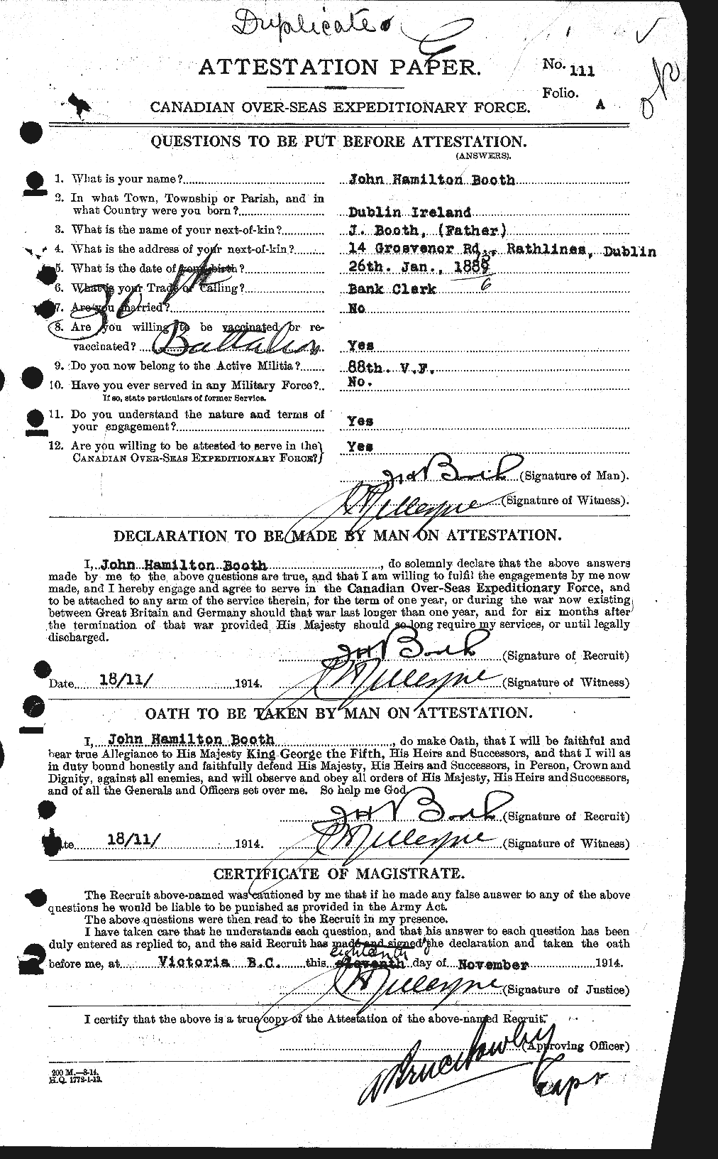 Personnel Records of the First World War - CEF 250924a