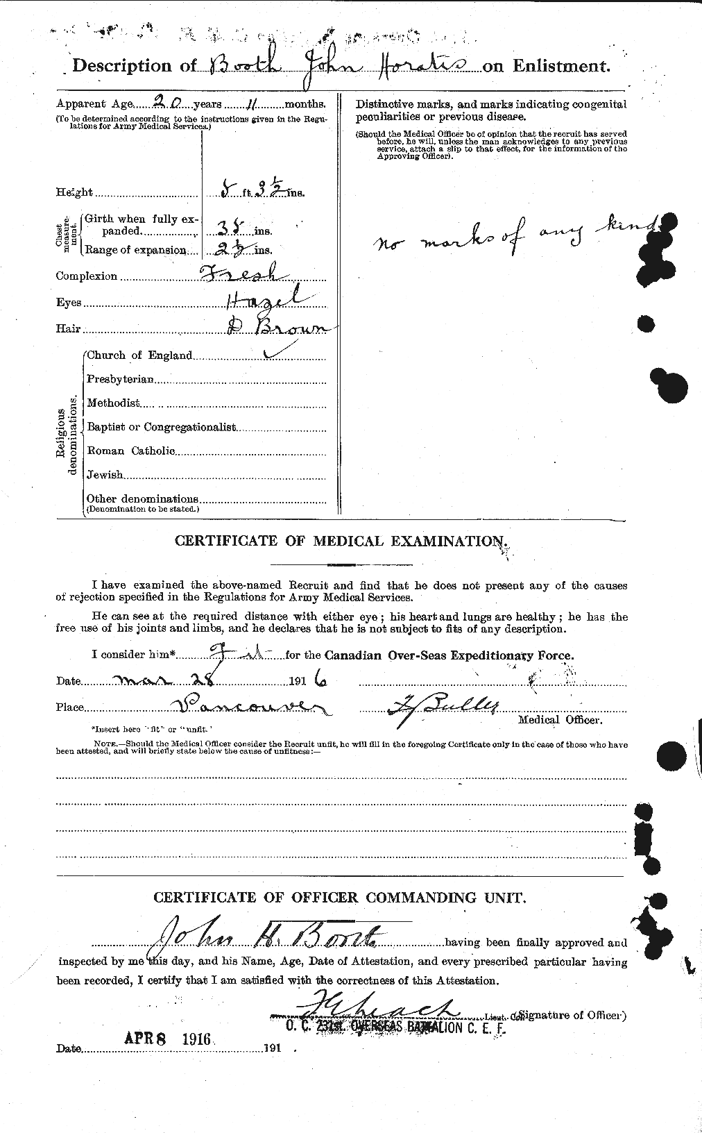 Personnel Records of the First World War - CEF 250929b