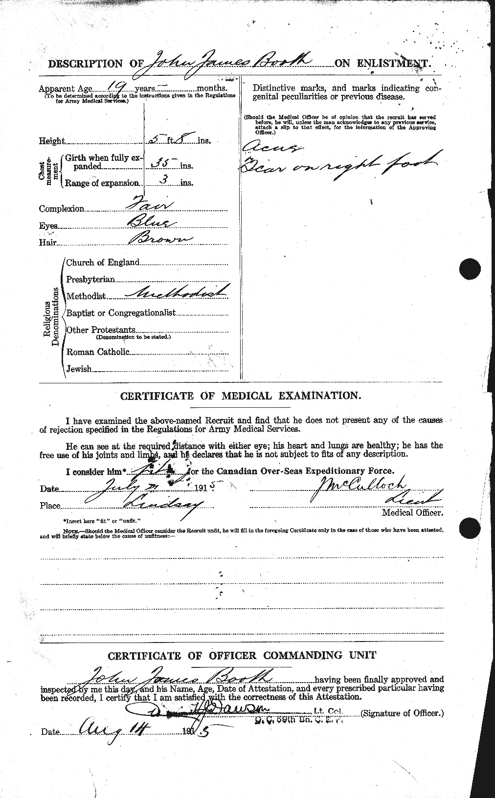 Personnel Records of the First World War - CEF 250931b